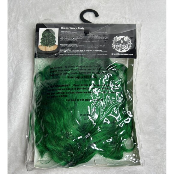 Spirit Green Wavy Curls Wig Adult Size Costume Cosplay Party - Picture 2 of 2